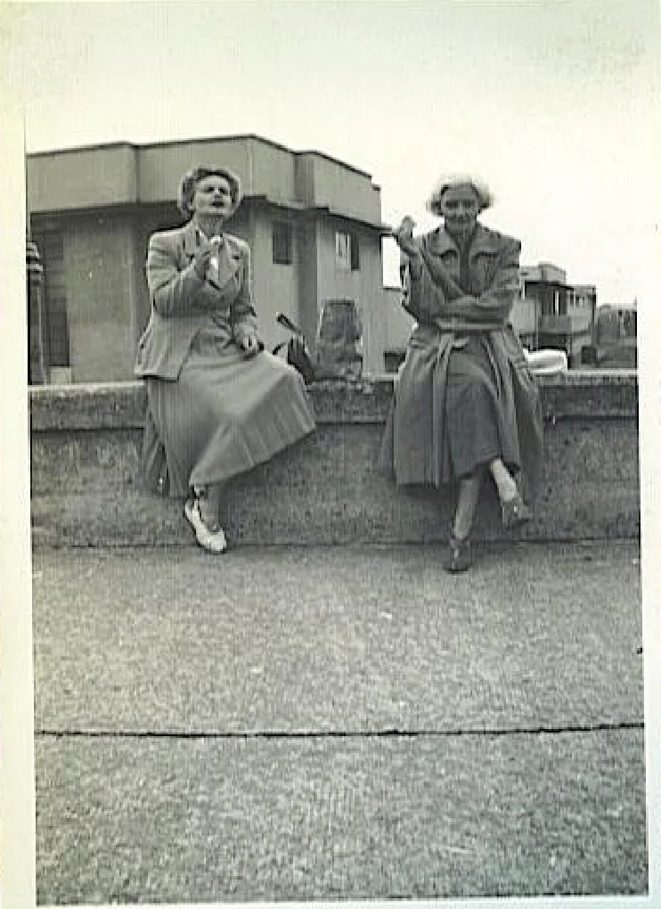 Elizabeth Linley 1910 – 1982, Jane Linley 1910 – 1985 — Photos of Jane Linley and her twin sister Elizabeth Linley. Jane is on the left of both photos. Not sure who the…, about 1970