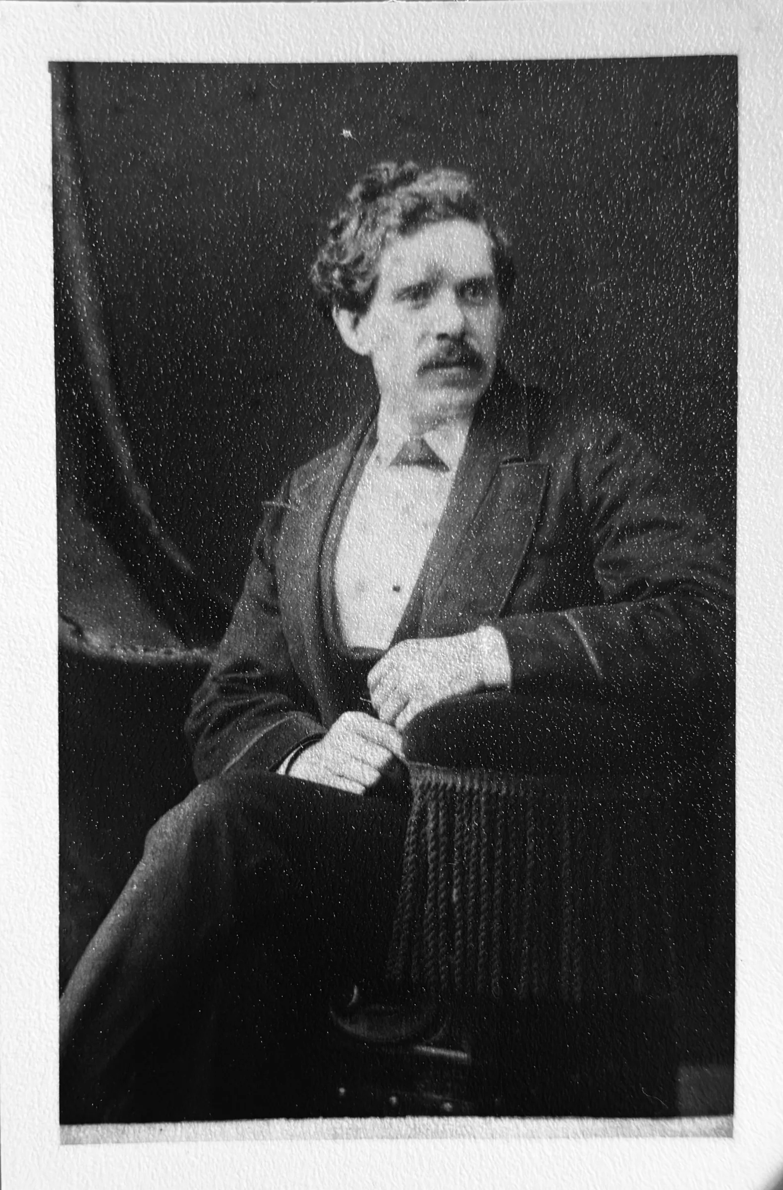 William James Campbell (b. 1833 in Hackney, Greater London, England), Robert John Campbell (1845 Homerton, Greater London, England – 1904 Charing Cross, Greater London, England), James Alfred Campbell (b. 1849 in Hackney, Greater London, England) — This photo was labelled "Campbell, Jenny’s bro". It could be William James Campbell, Robert John Campbell, or James…